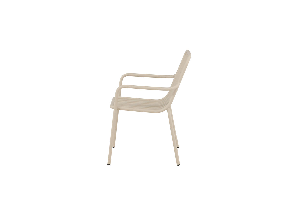 Peking matstol 2-pack beige aluminium