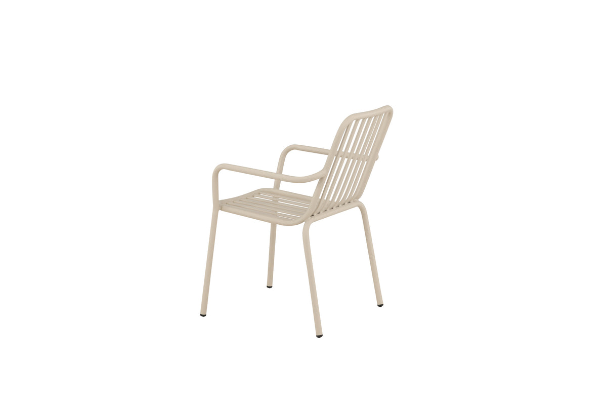 Peking matstol 2-pack beige aluminium