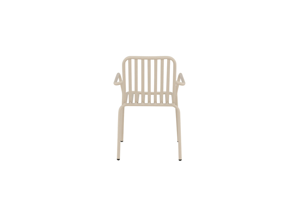 Peking matstol 2-pack beige aluminium