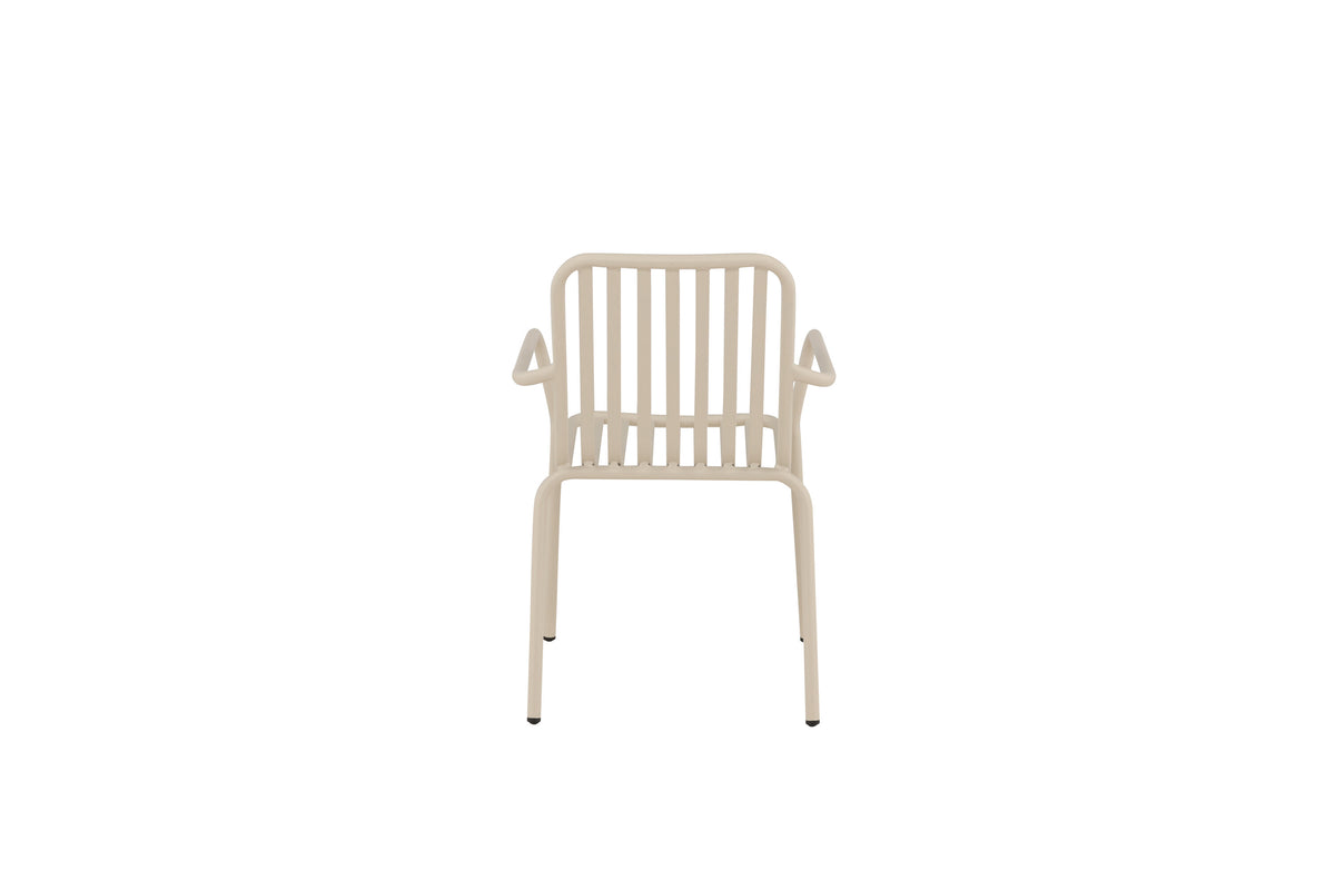 Peking matstol 2-pack beige aluminium