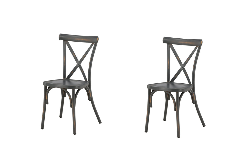 Tablas matstol 2-pack svart aluminium