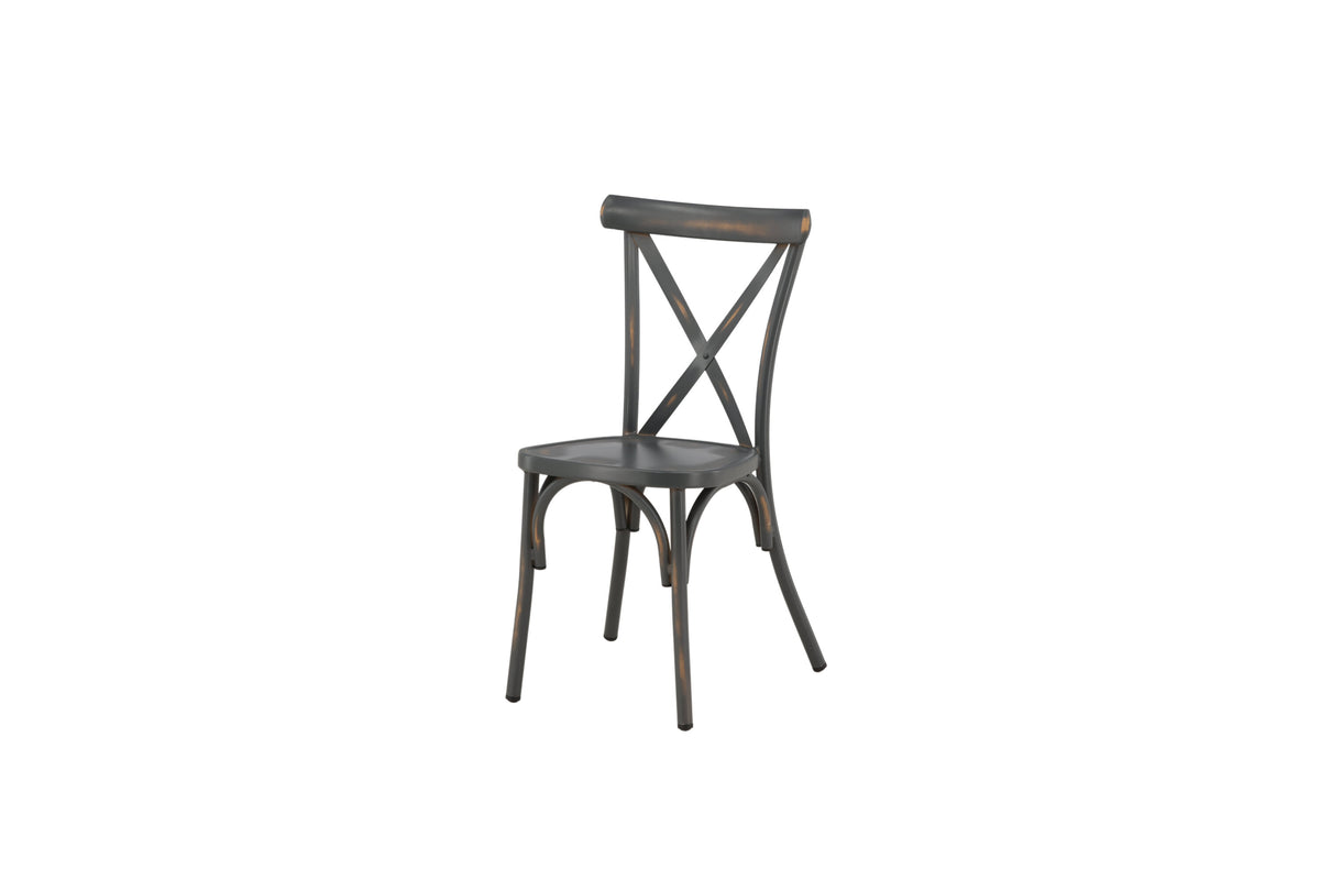 Tablas matstol 2-pack svart aluminium
