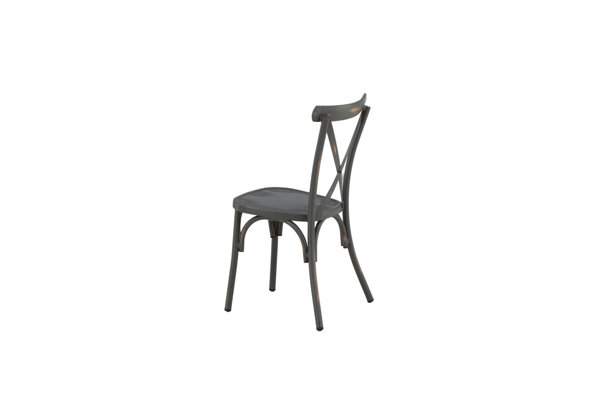 Tablas matstol 2-pack svart aluminium