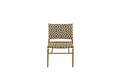 Calapan vilstol beige och brun i aluminium och konstrotting