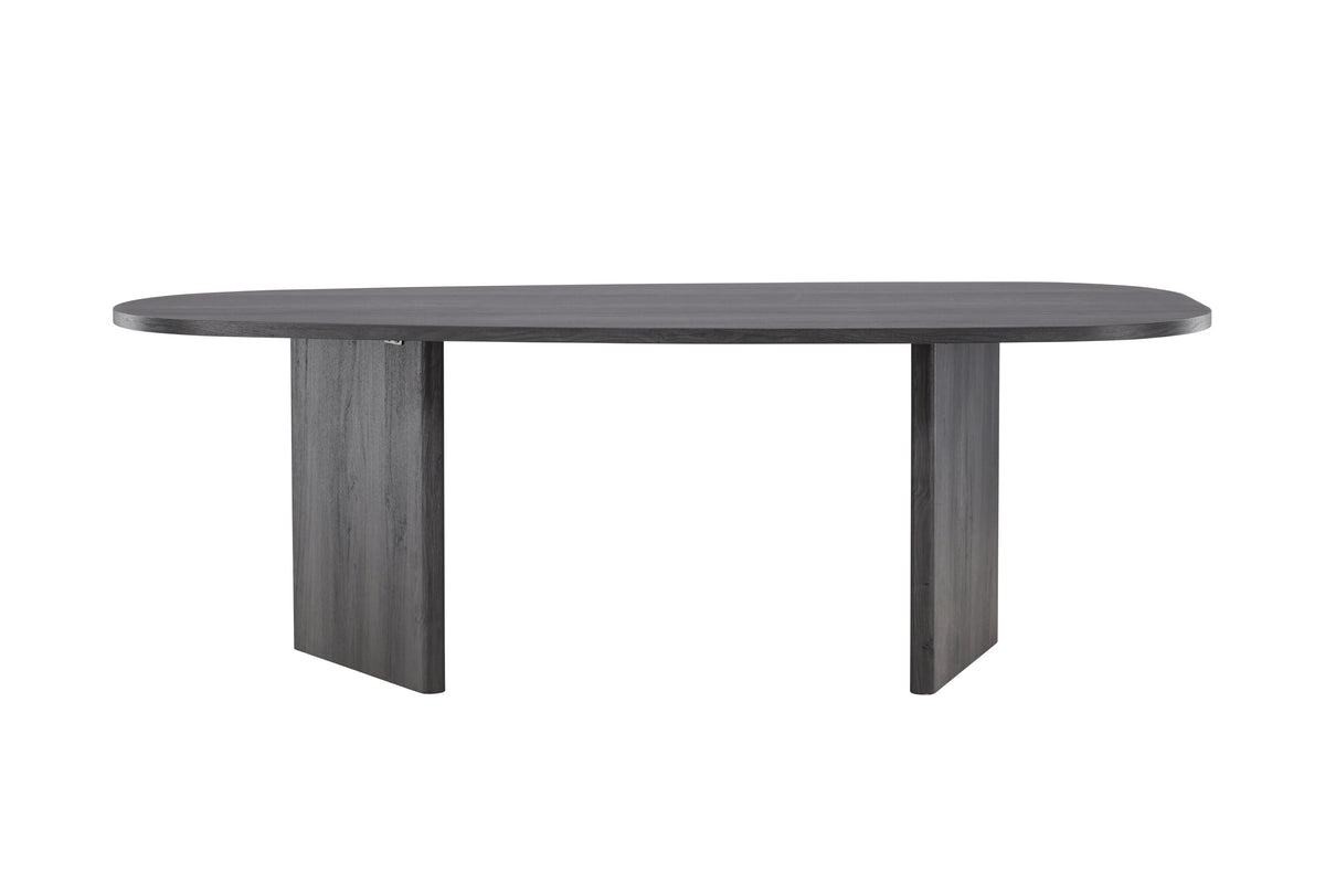 Grönvik ovalt matbord 220x100 cm svart