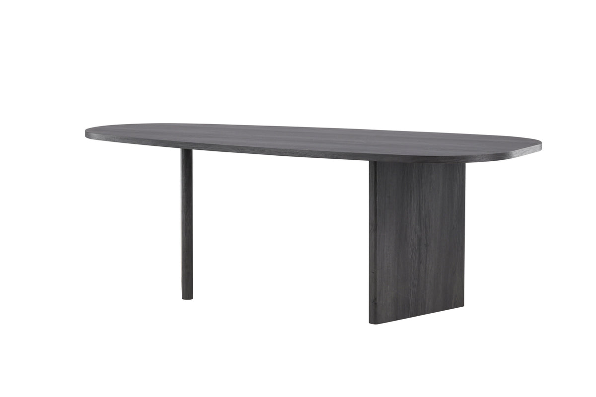 Grönvik ovalt matbord 220x100 cm svart