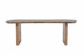 Eleonora ovalt matbord 100x230 cm brunt med marmorimitation