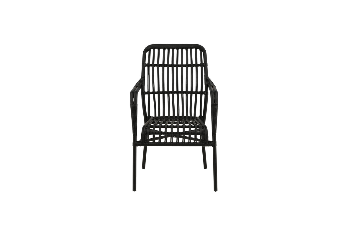 Rizal vilfåtölj svart aluminium