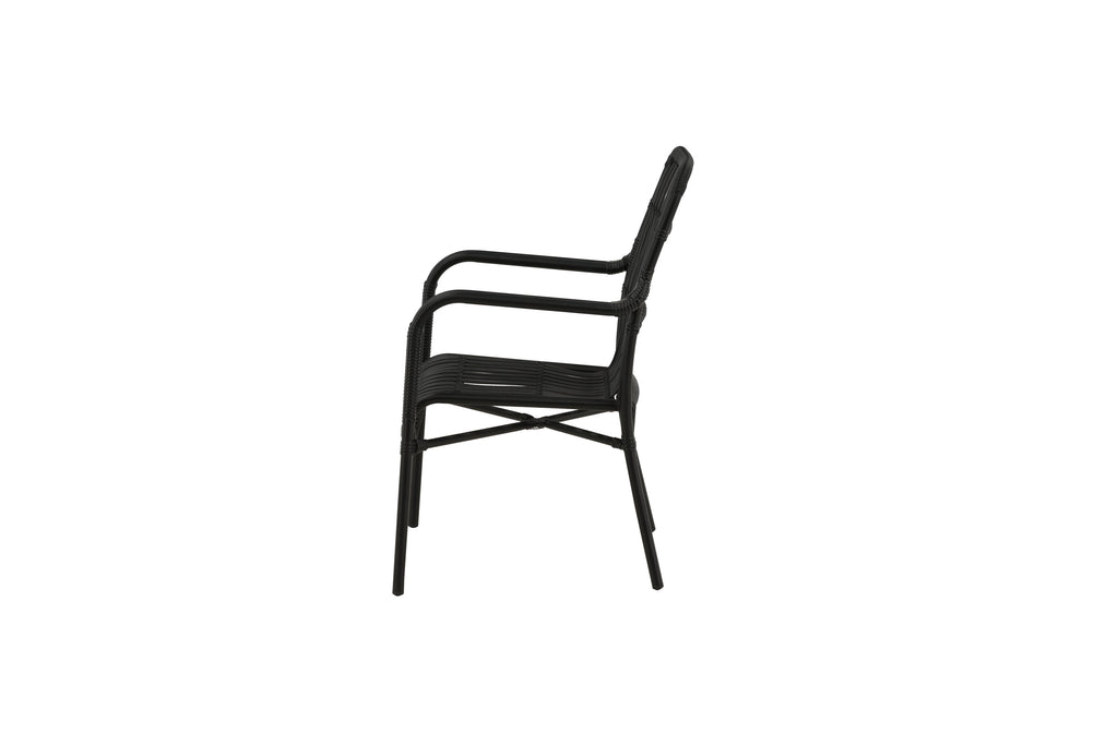 Rizal vilfåtölj svart aluminium