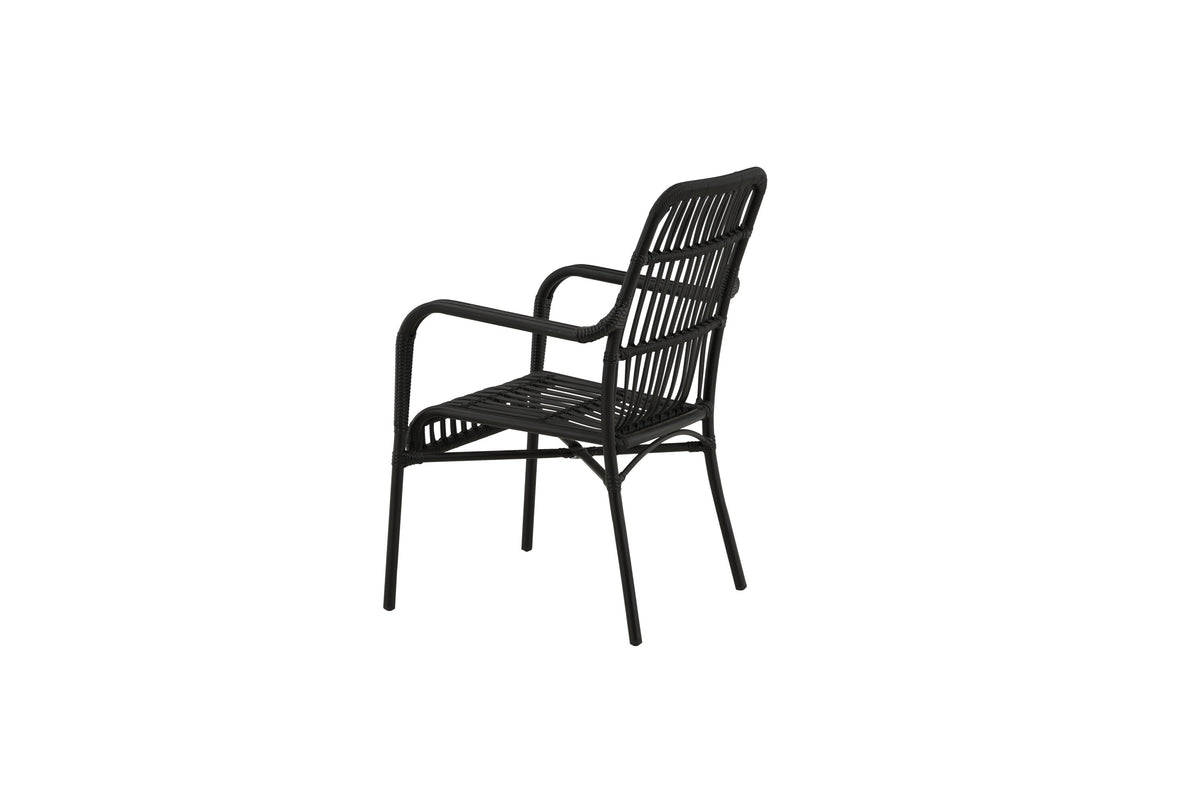 Rizal vilfåtölj svart aluminium