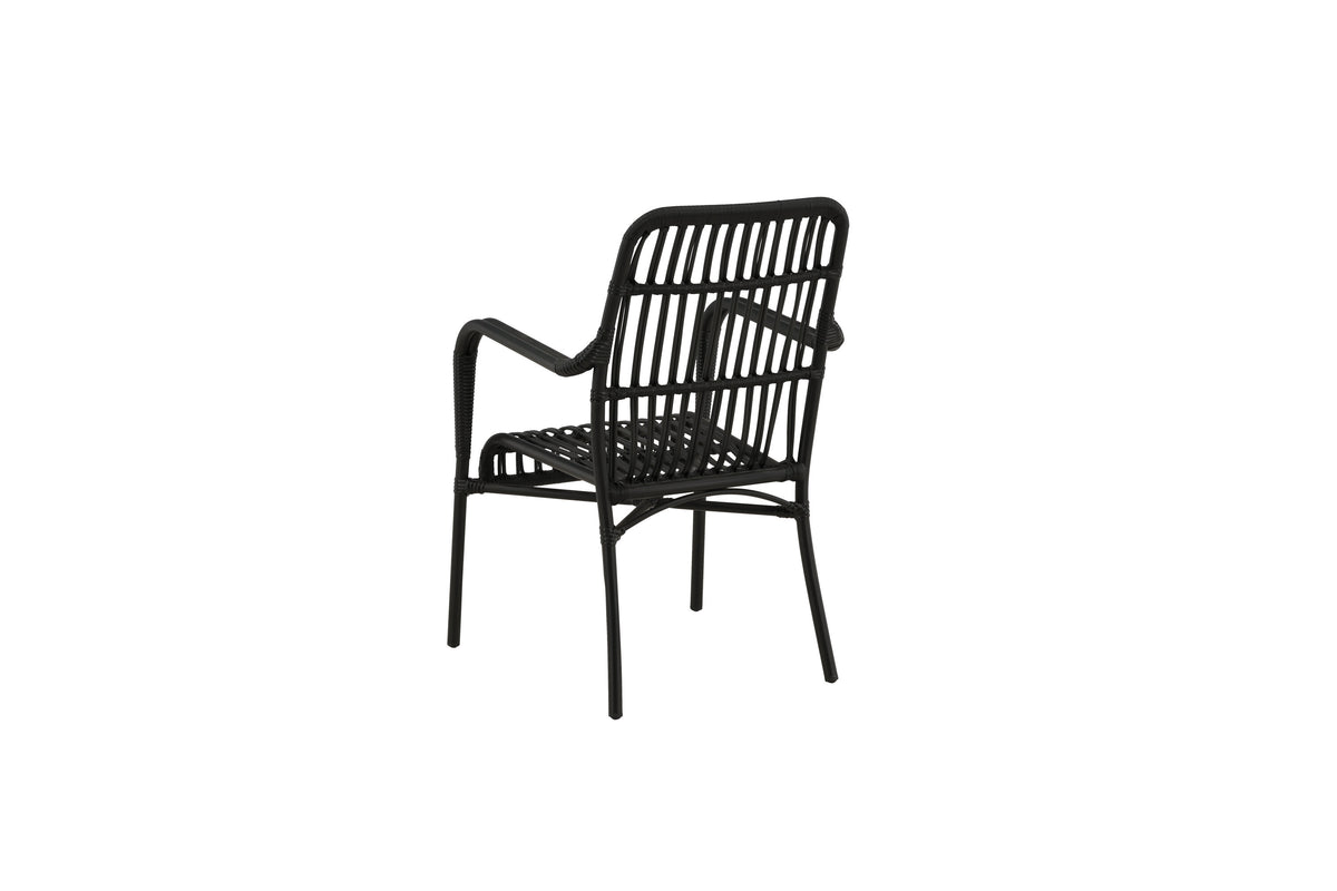 Rizal vilfåtölj svart aluminium