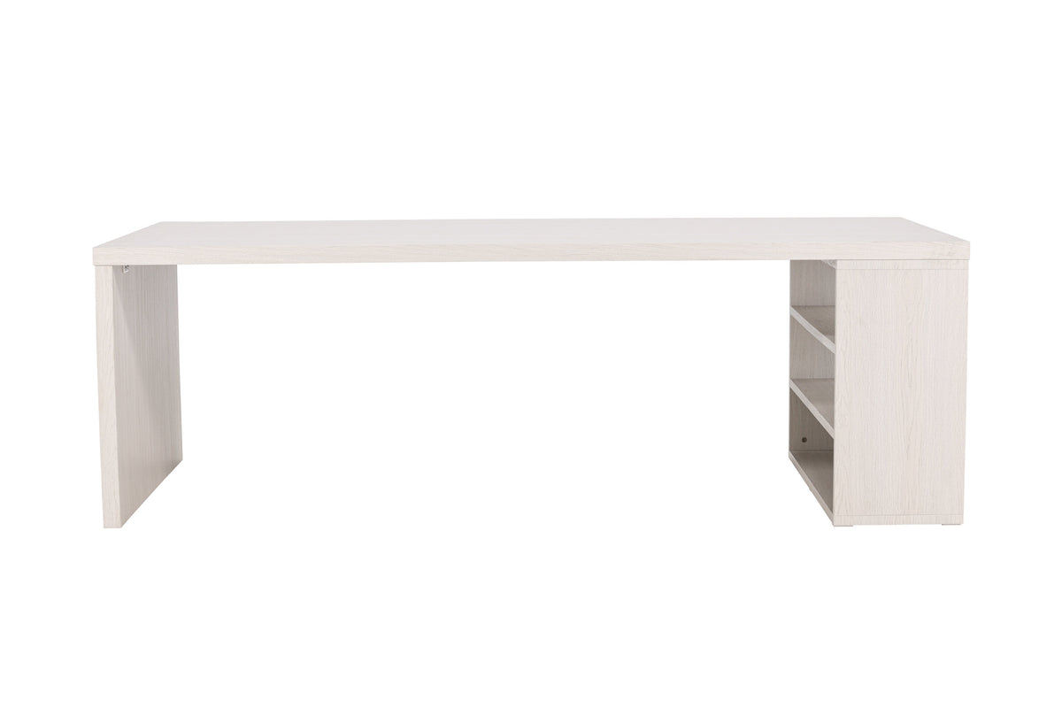 Mika matbord 110x230 cm vitlaserad MDF med stenutseende
