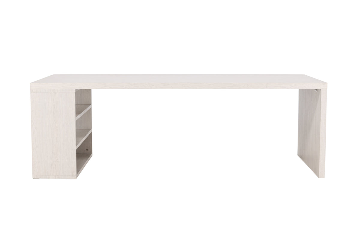 Mika matbord 110x230 cm vitlaserad MDF med stenutseende