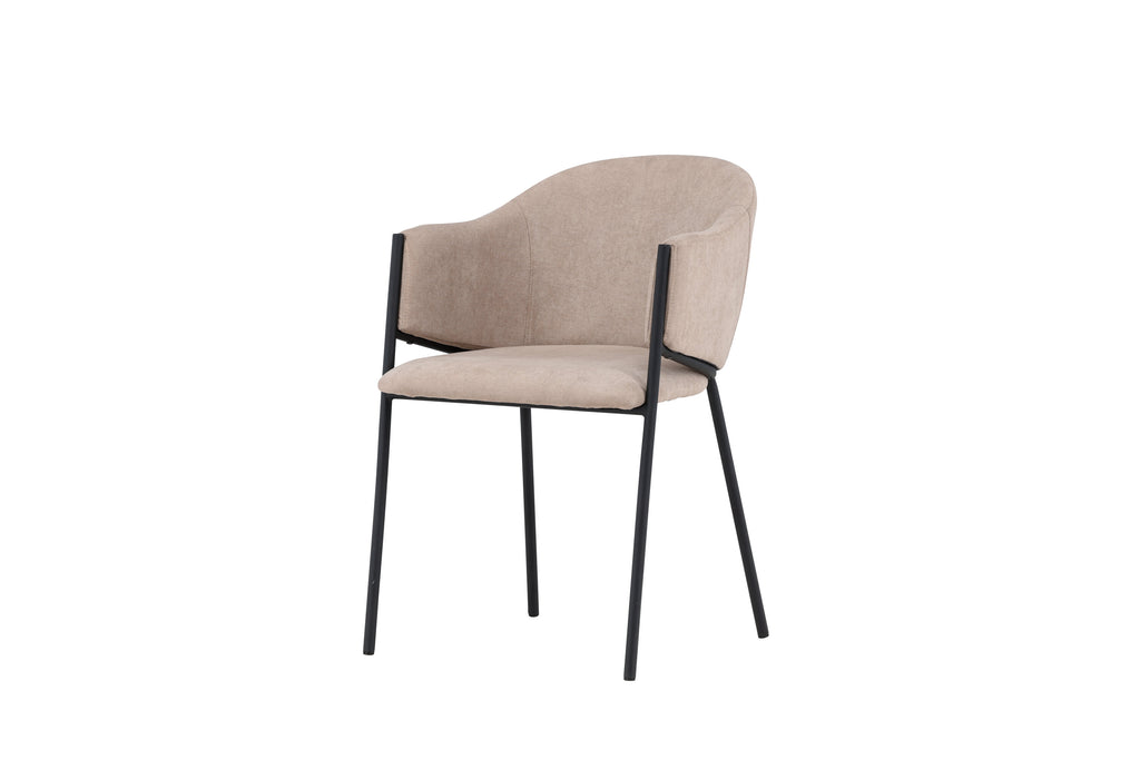 Evelina matstol 2-pack svart/beige