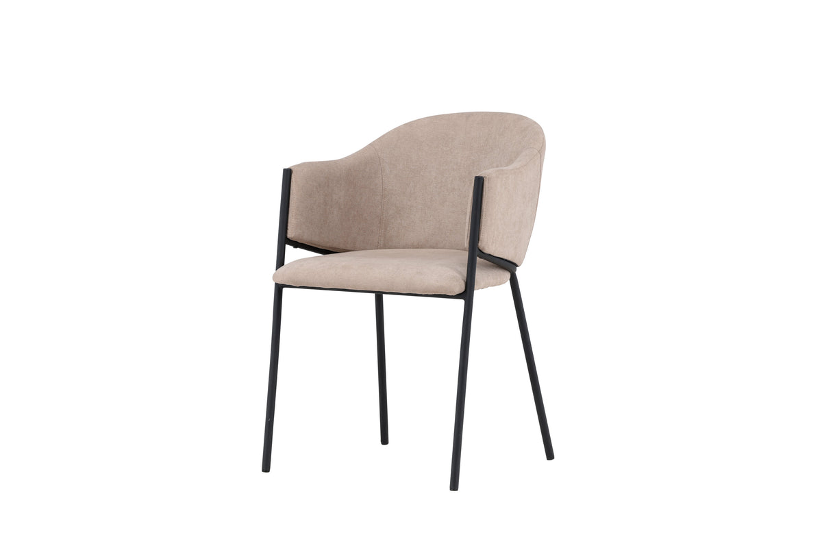 Evelina matstol 2-pack svart/beige