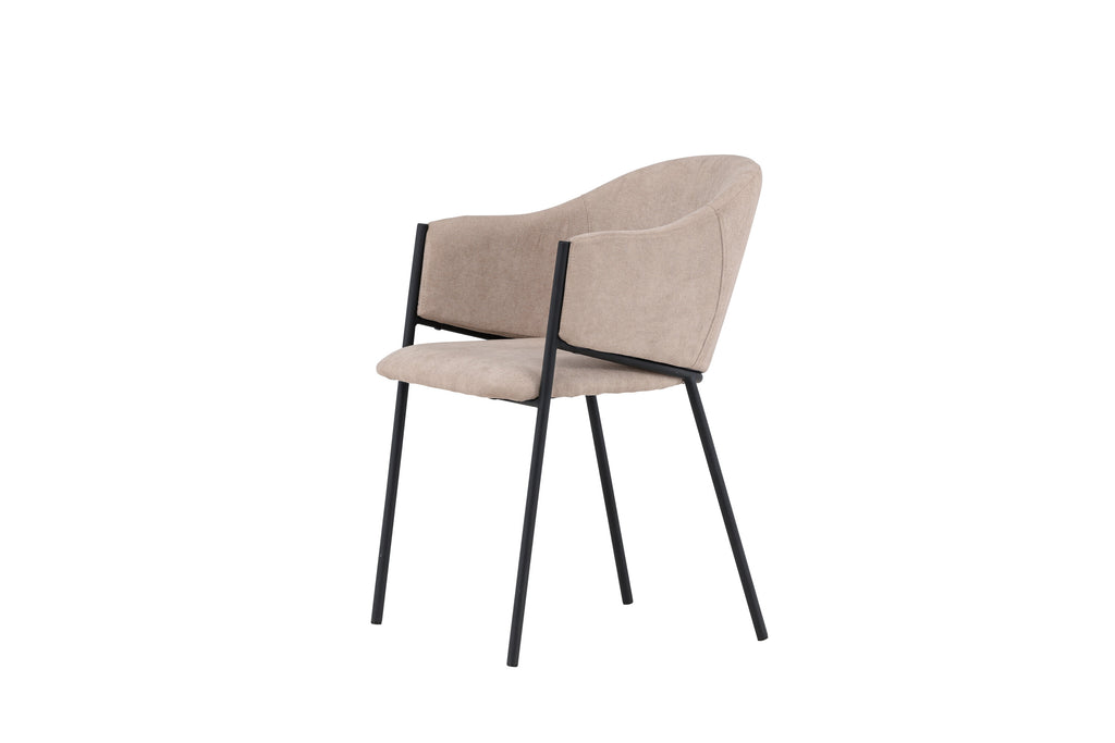 Evelina matstol 2-pack svart/beige