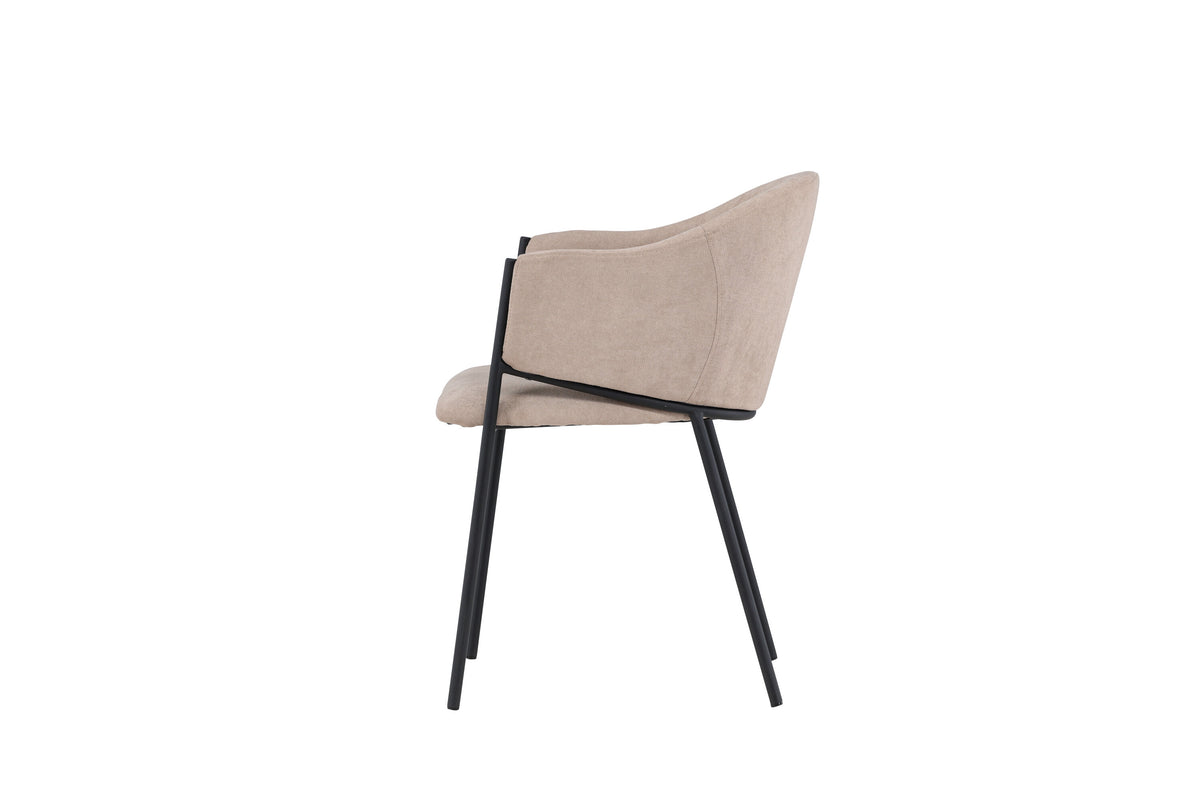 Evelina matstol 2-pack svart/beige