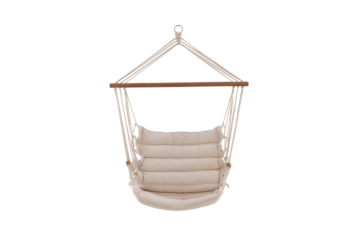 Tapaz hammock vit i trä och tyg