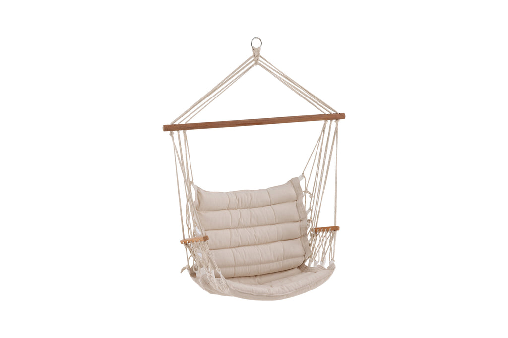 Tapaz hammock vit i trä och tyg