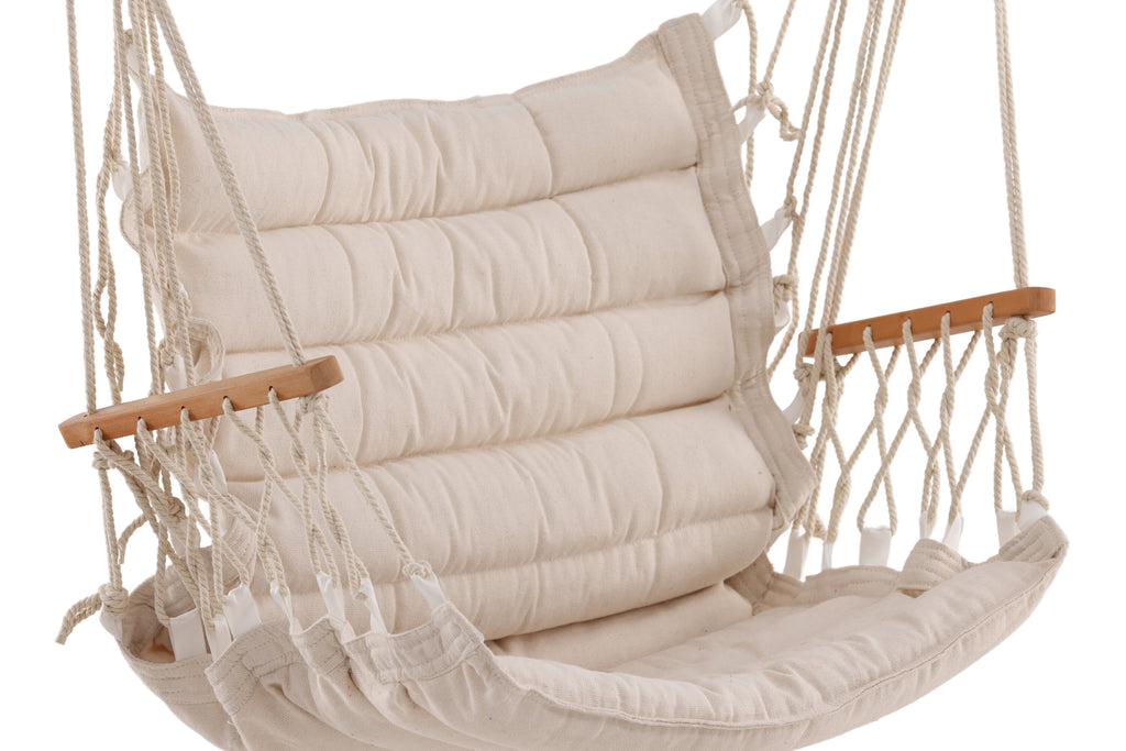Tapaz hammock vit i trä och tyg
