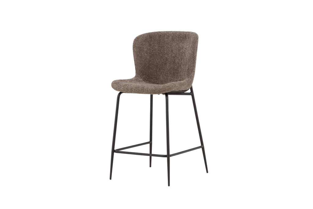 Modesto barstol svart och brun bouclé