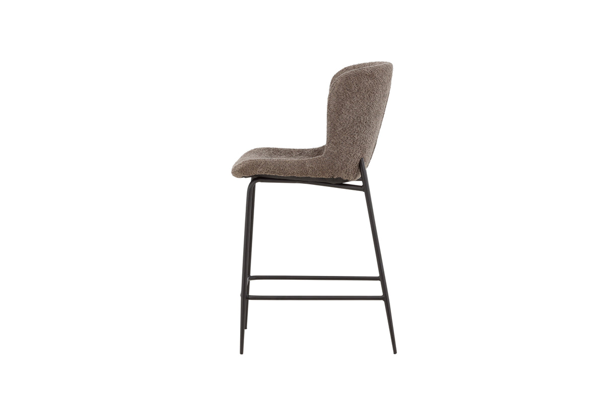 Modesto barstol svart och brun bouclé