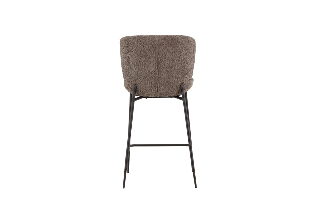 Modesto barstol svart och brun bouclé