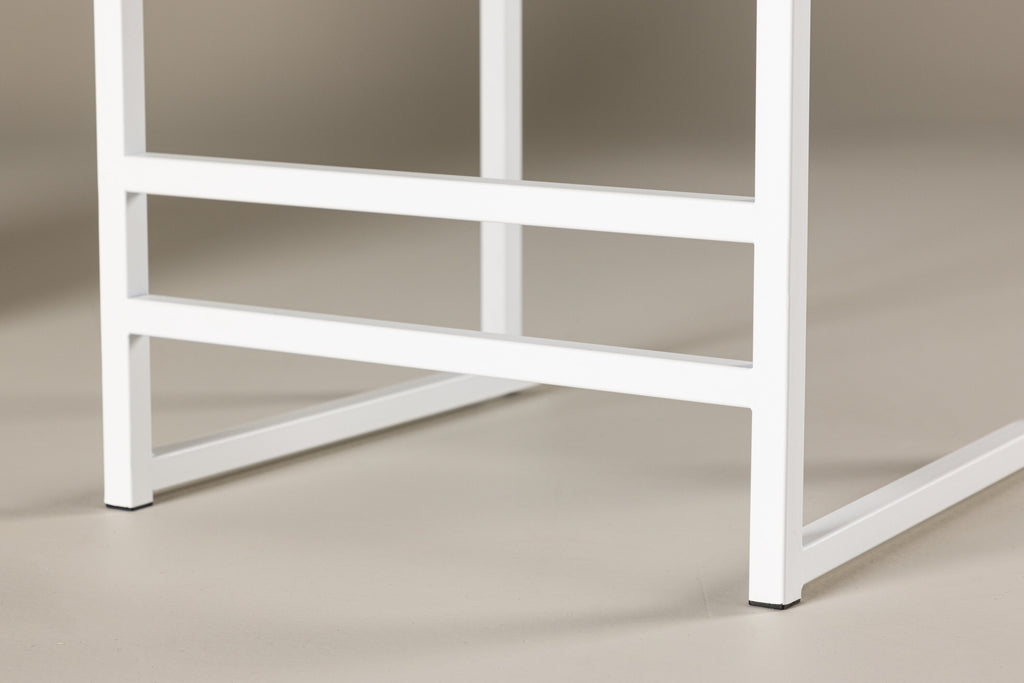 Opelika barstol 1-pack vit/beige sammet