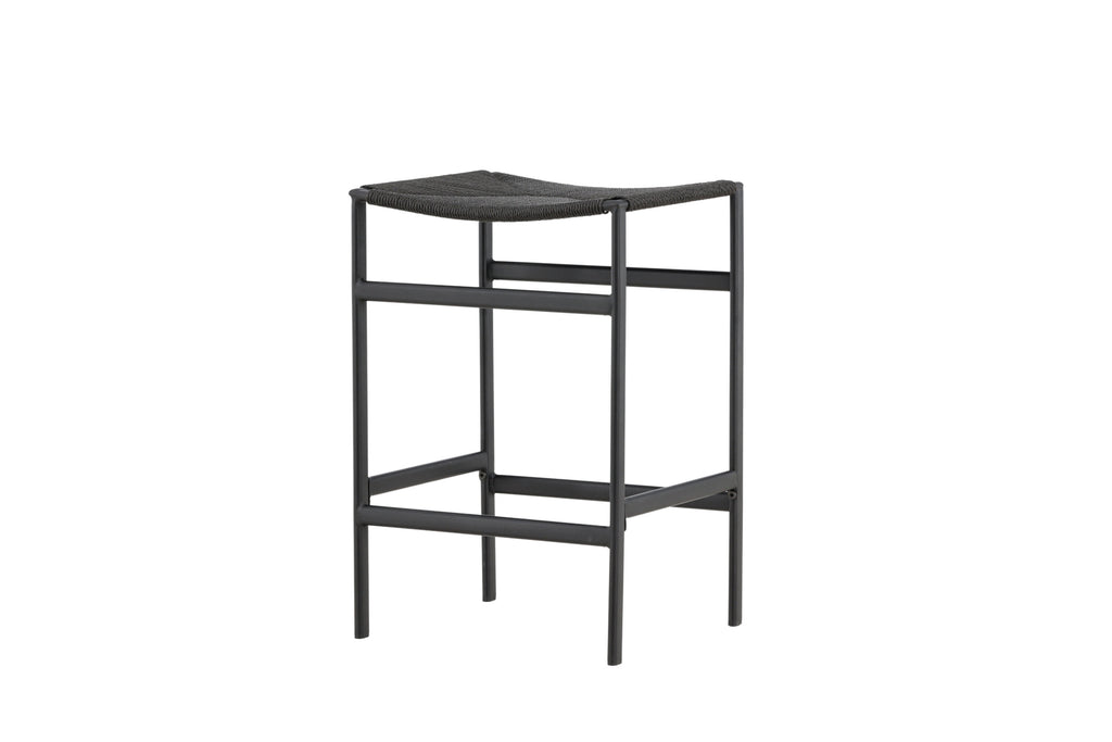 Polly barstol 2-pack svart med svart rep