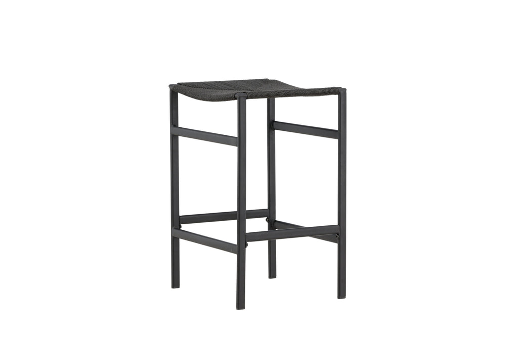Polly barstol 2-pack svart med svart rep
