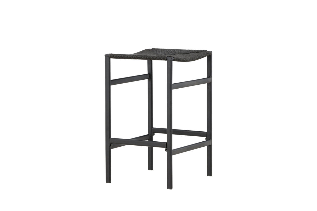 Polly barstol 2-pack svart med svart rep