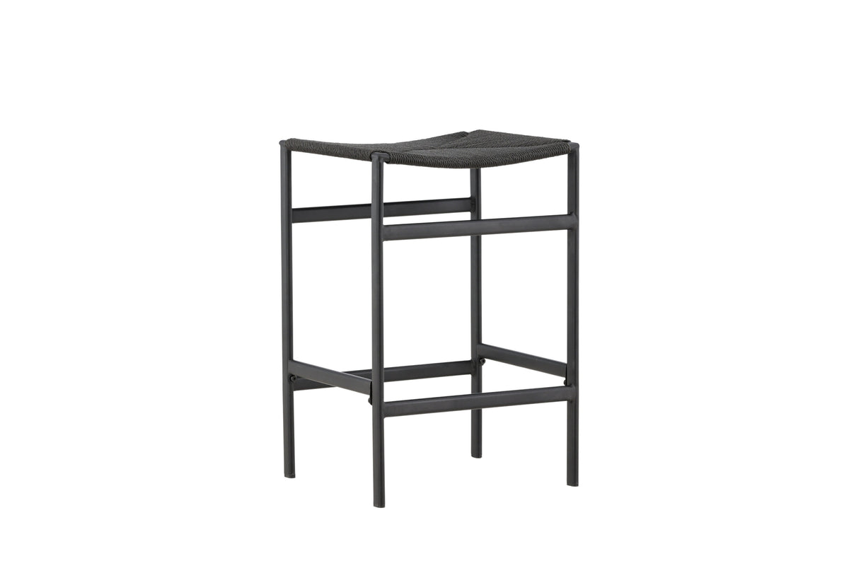 Polly barstol 2-pack svart med svart rep