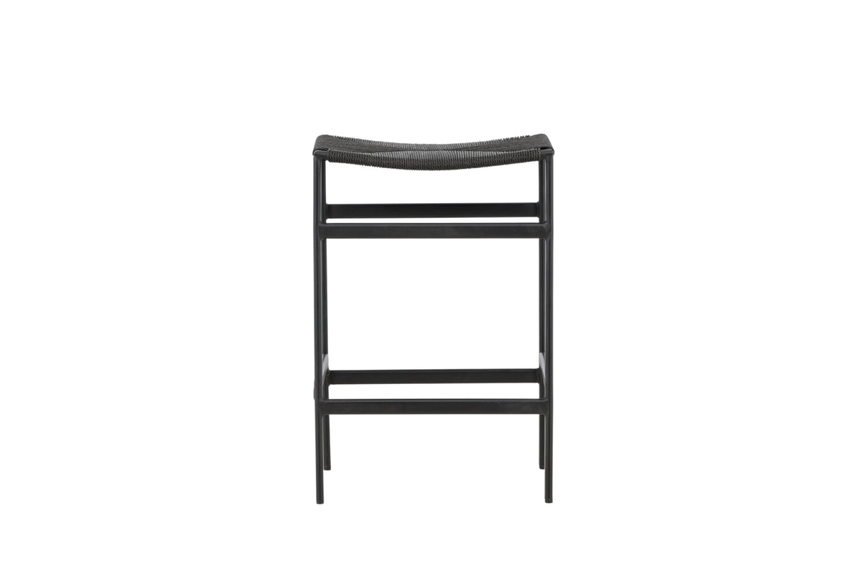 Polly barstol 2-pack svart med svart rep