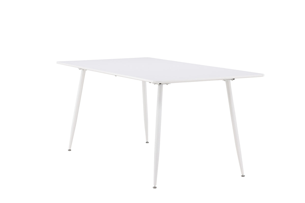 Silar matbord 90x180 cm vit MDF och stål