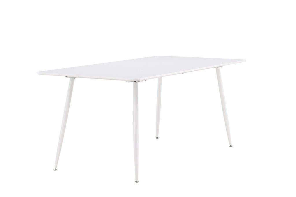 Silar matbord 90x180 cm vit MDF och stål