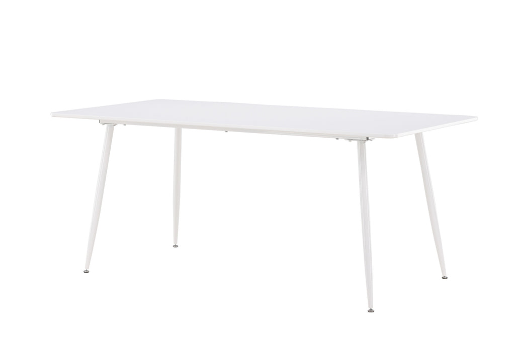 Silar matbord 90x180 cm vit MDF och stål