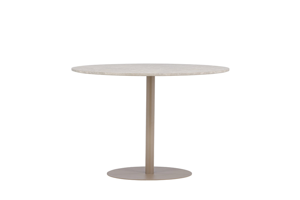 Lycke runt matbord Ø110 cm beige med marmorimitation
