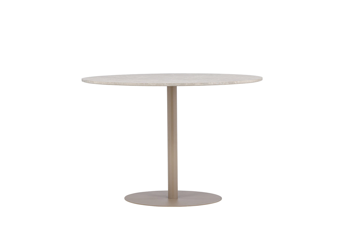 Lycke runt matbord Ø110 cm beige med marmorimitation