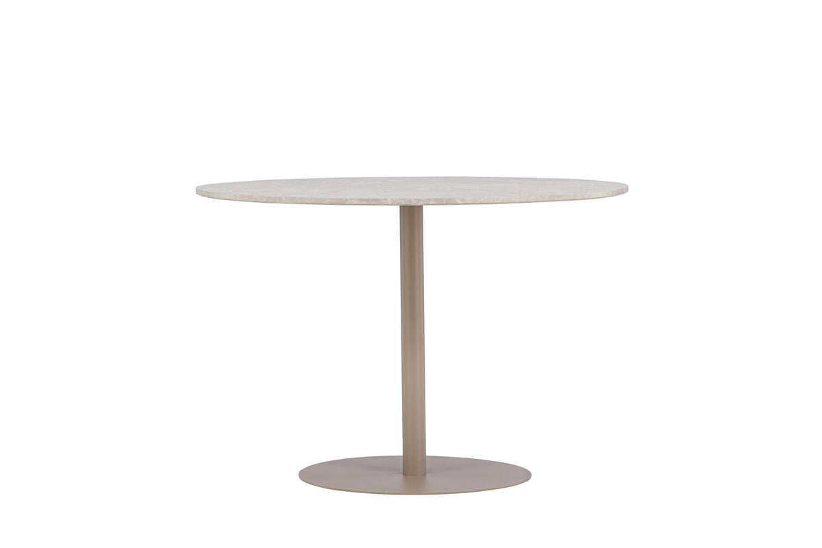 Lycke runt matbord Ø110 cm beige med marmorimitation