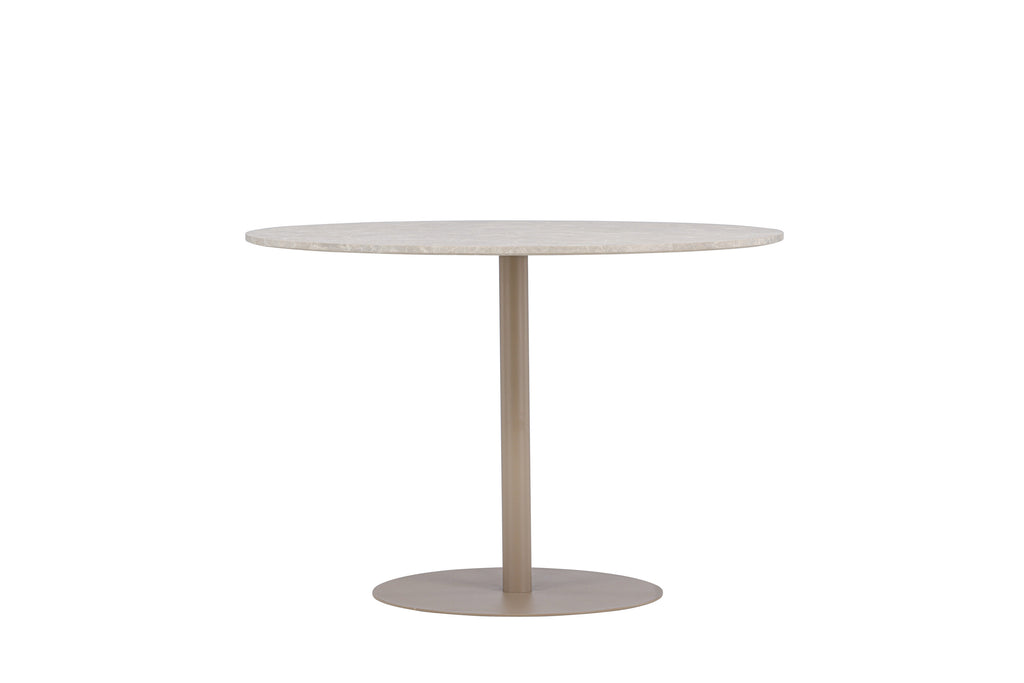 Lycke runt matbord Ø110 cm beige med marmorimitation
