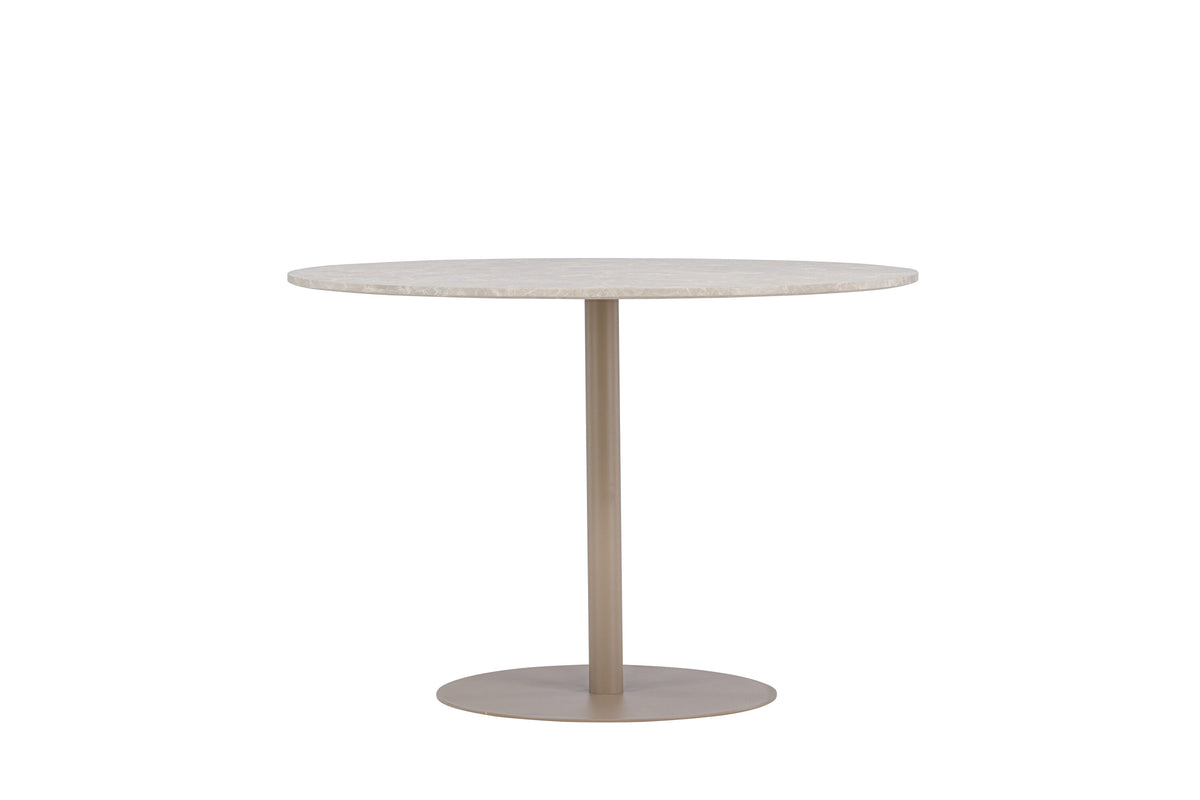 Lycke runt matbord Ø110 cm beige med marmorimitation
