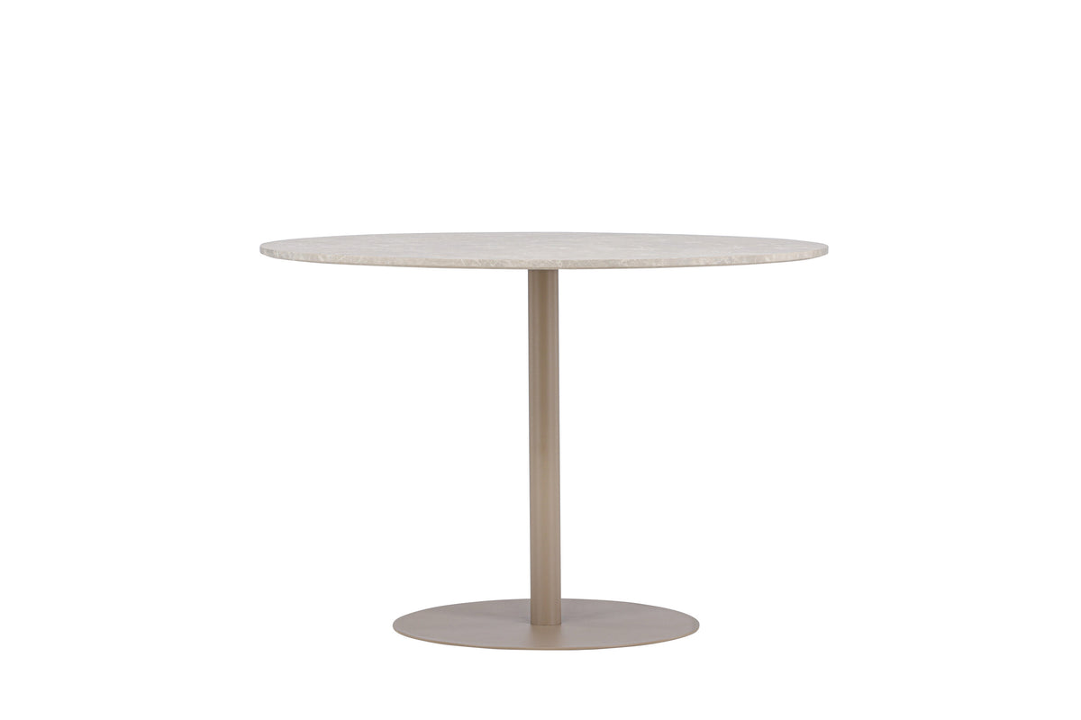 Lycke runt matbord Ø110 cm beige med marmorimitation