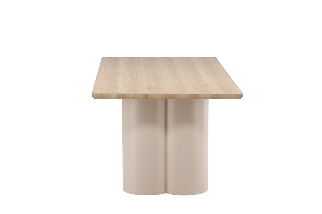 Olivia rektangulärt matbord 100x210 cm beige/vitlaserat