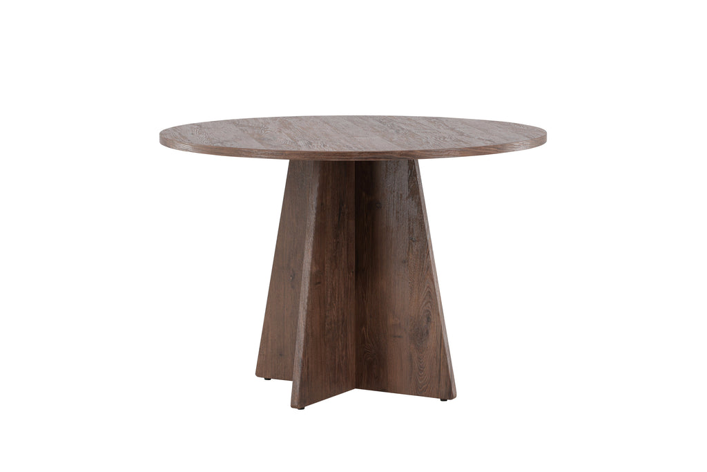 Bootcut runt matbord Ø110 cm mockabrun MDF