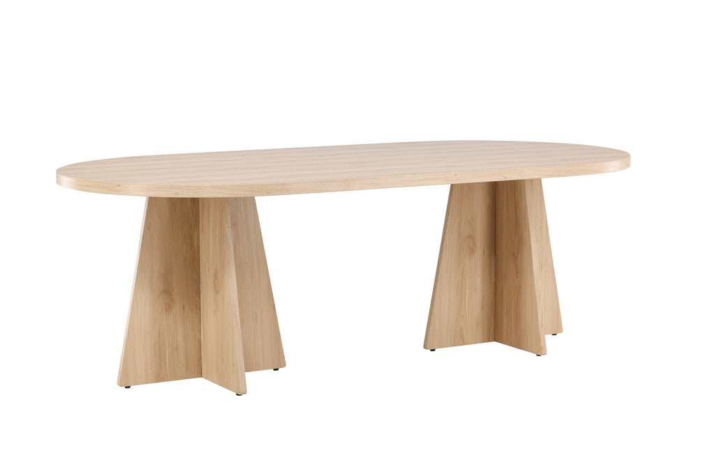Bootcut ovalt matbord 115x230 cm natur
