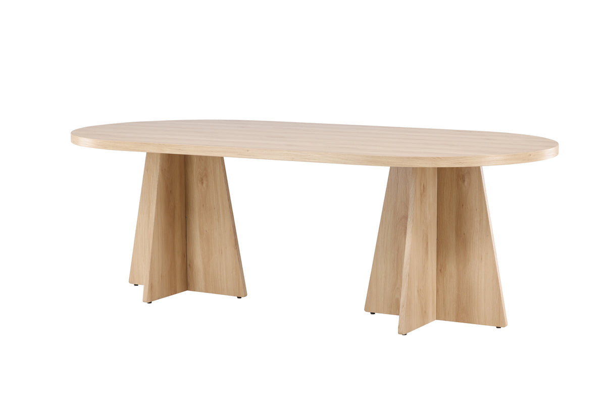 Bootcut ovalt matbord 115x230 cm natur