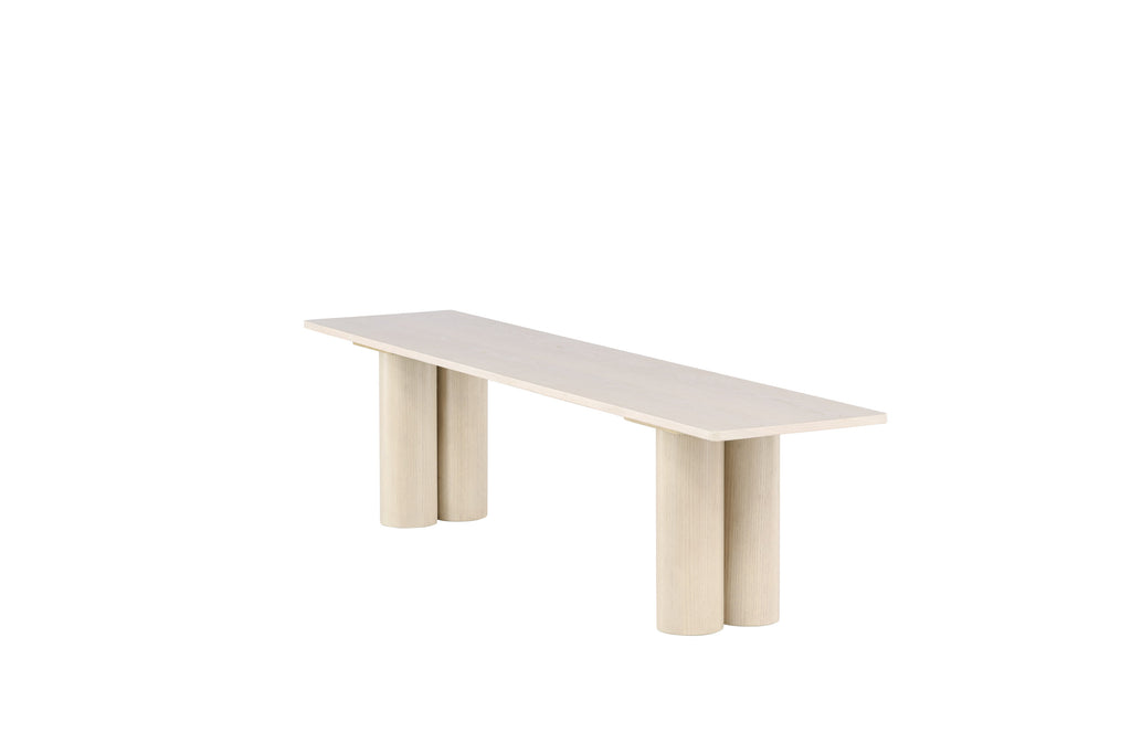 Olivia matbänk 40x180x45 cm vitlaserad