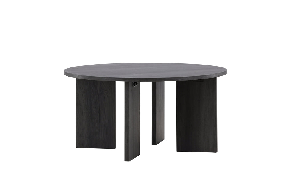 Askerön soffbord Ø80 cm svart MDF