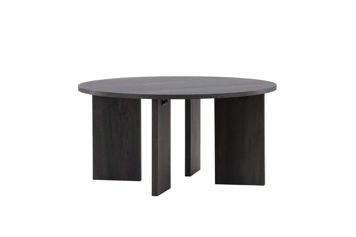 Askerön soffbord Ø80 cm svart MDF