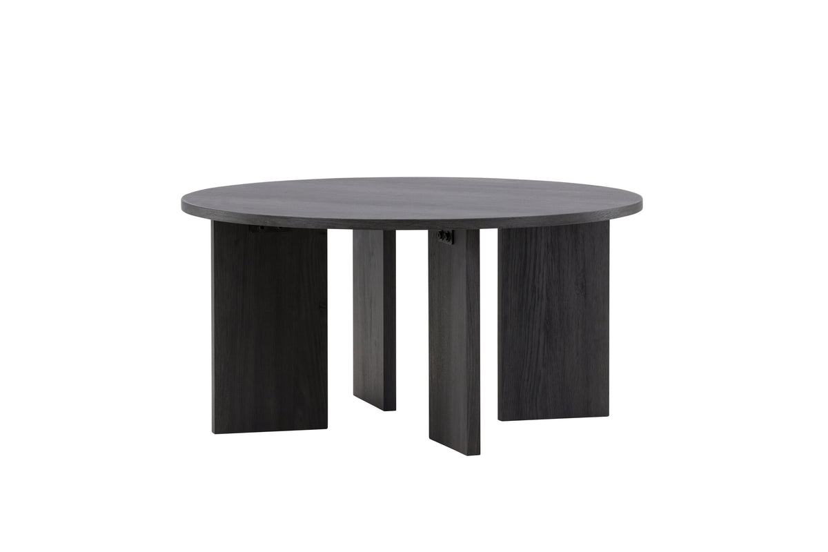 Askerön soffbord Ø80 cm svart MDF